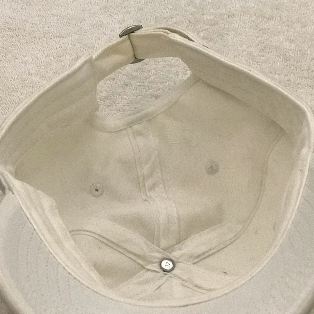 Women's Plain White Adjustable Buckle Strapped Ball Cap